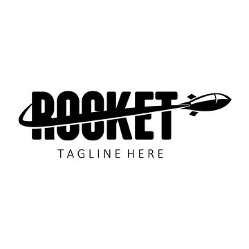 Rocket Logo Design, space exploration vehicle Stock Illustration