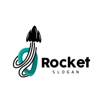 Rocket Logo Design, space exploration vehicle Stock Illustration