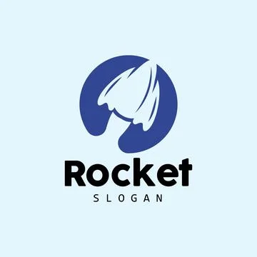 Rocket Logo Design, space exploration vehicle Stock Illustration