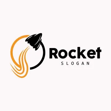 Rocket Logo Design, space exploration vehicle Stock Illustration