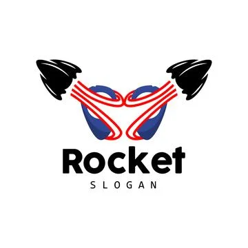 Rocket Logo Design, space exploration vehicle Stock Illustration