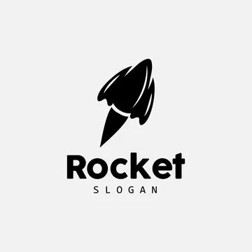 Rocket Logo Design, space exploration vehicle Stock Illustration