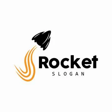 Rocket Logo Design, space exploration vehicle Stock Illustration