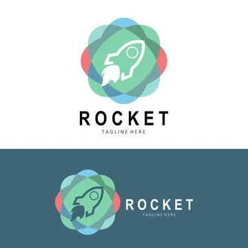 Rocket Logo Design, space exploration vehicle Stock Illustration