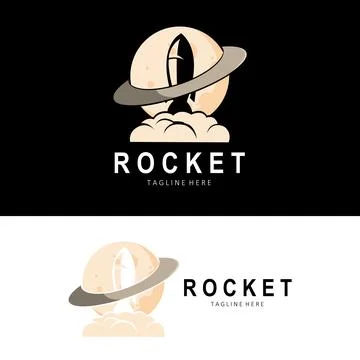 Rocket Logo Design, space exploration vehicle Stock Illustration