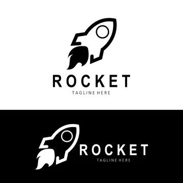 Rocket Logo Design, space exploration vehicle Stock Illustration