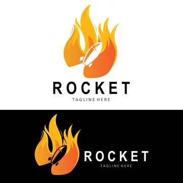 Rocket Logo Design, space exploration vehicle Stock Illustration