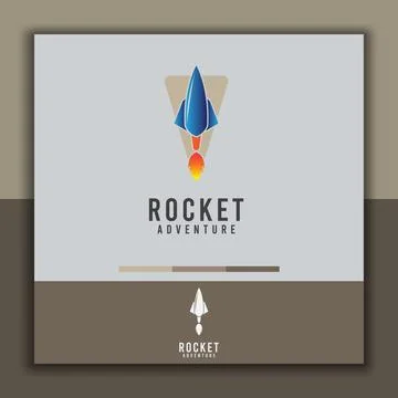 Rocket logo Illustrazione stock
