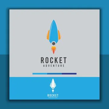 Rocket logo Illustrazione stock