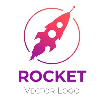 Rocket logo vector design template. Science, space, inventions, innovation Stock Illustration