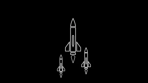 Rocket missile launch icon green screen croma animated rocket missile launc.. Stock Footage 311675376