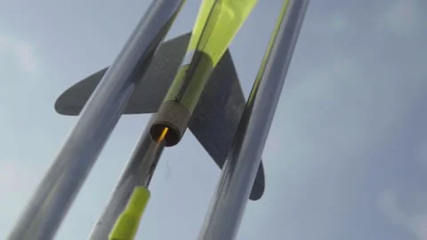 Rocket model launch. Slow motion Video stock 163939163