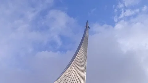 Rocket needle of Monument to the Conquerors of Space Stock Footage 147631826