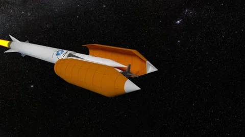 Rocket with Nuclear Missile Deployment Stock Footage 36514413