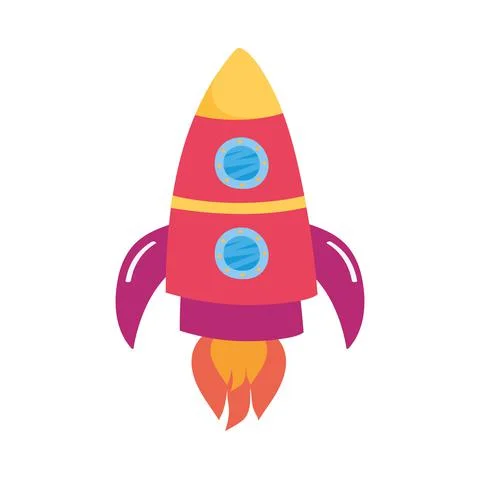 Rocket or spaceship spewing Stock Illustration