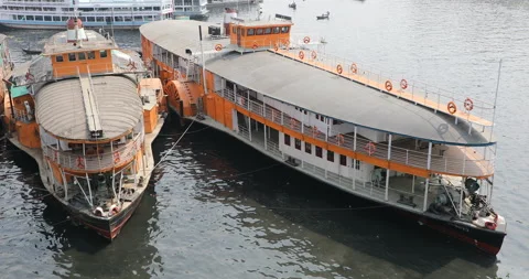 Rocket Paddle Steamer Sits Moored At Ferry Terminal In Bangladesh Stock Footage 170777781