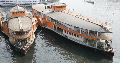 Rocket Paddle Steamer Sits Moored At Ferry Terminal In Bangladesh Stock Footage 170777813