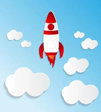 Rocket papper effect Stock Illustration