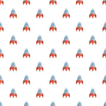 Rocket pattern creating seamless space exploration background イラスト素材