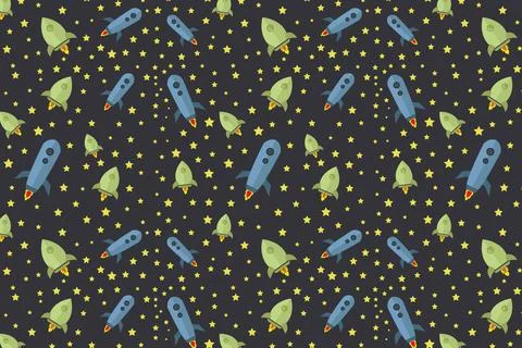 Rocket pattern illustrated on background Stock Illustration