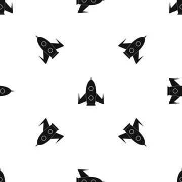 Rocket pattern seamless black Illustrazione stock