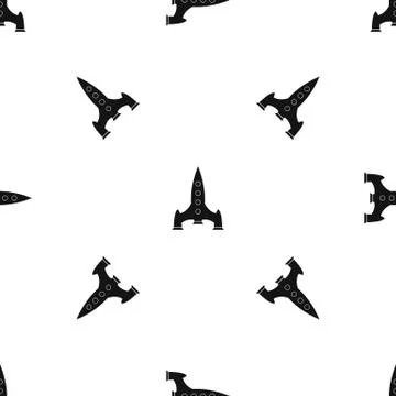 Rocket pattern seamless black Stock Illustration