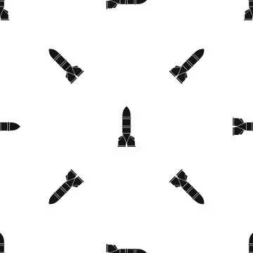 Rocket pattern seamless black 스톡 일러스트