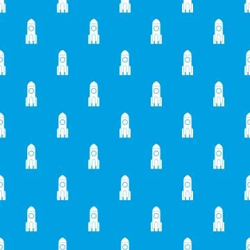 Rocket pattern seamless blue イラスト素材