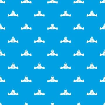 Rocket pattern seamless blue 스톡 일러스트
