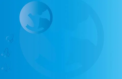 Rocket , plane and planet light blue Illustrazione stock