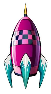 A rocket with a pointed tip Stock Illustration