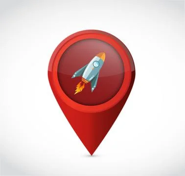 Rocket pointer illustration design graphic Stock Illustration