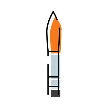 Rocket preparing for launch representing space exploration and innovation Stock Illustration