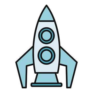 Rocket preparing for space launch and exploration Stock Illustration