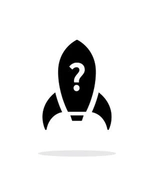 Rocket with question simple icon on white background Stock-Illustration