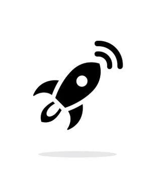 Rocket with radar simple icon on white background Stock-Illustration