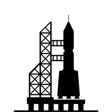 Rocket ready for launch Illustrazione stock
