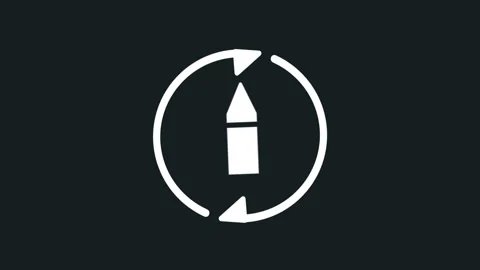 Rocket Reload Respawn Relaunch Cycle Rotation Icon Stock Footage 340297091