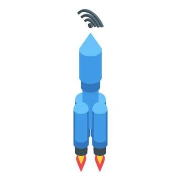 Rocket remote control icon isometric vector. Vpn server Illustrazione stock