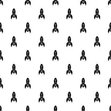 Rocket retro pattern vector seamless イラスト素材