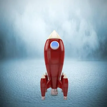 Rocket Rocket on cloud background (3D Render) Copyright: xZoonar.com/Rober... Stock Photos
