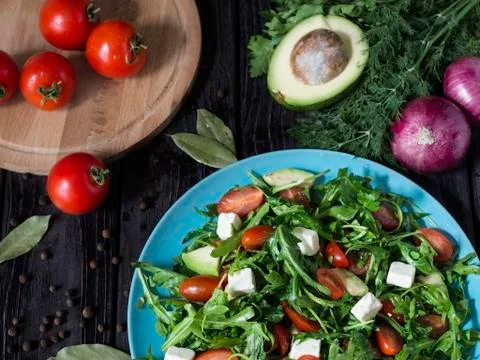 Rocket salad for lunch Stock Photos