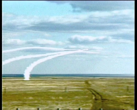 Rocket salvo anti-missile system C-300 Stock Footage 4886280
