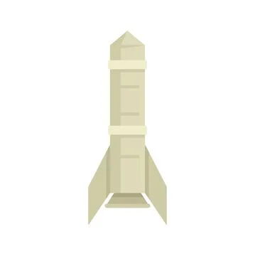 Rocket satellite icon flat isolated vector Stockillustratie