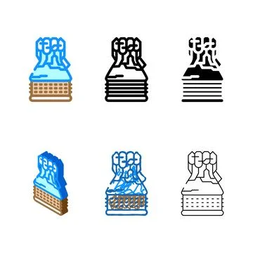 Rocket science aeronautical engineer color icon vector mix 스톡 일러스트