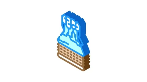 Rocket science aeronautical engineer isometric icon animation Stock Footage 327291804
