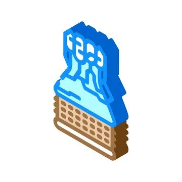 Rocket science aeronautical engineer isometric icon vector illustration Illustrazione stock