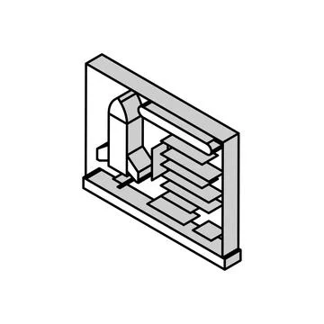 Rocket science aeronautical engineer isometric icon vector illustration Illustrazione stock
