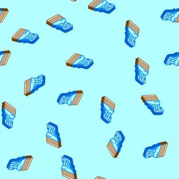 Rocket science aeronautical engineer isometric icon seamless pattern 스톡 일러스트