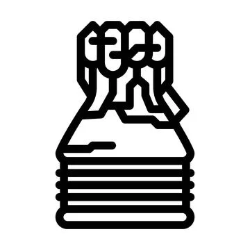 Rocket science aeronautical engineer line icon vector illustration Illustrazione stock